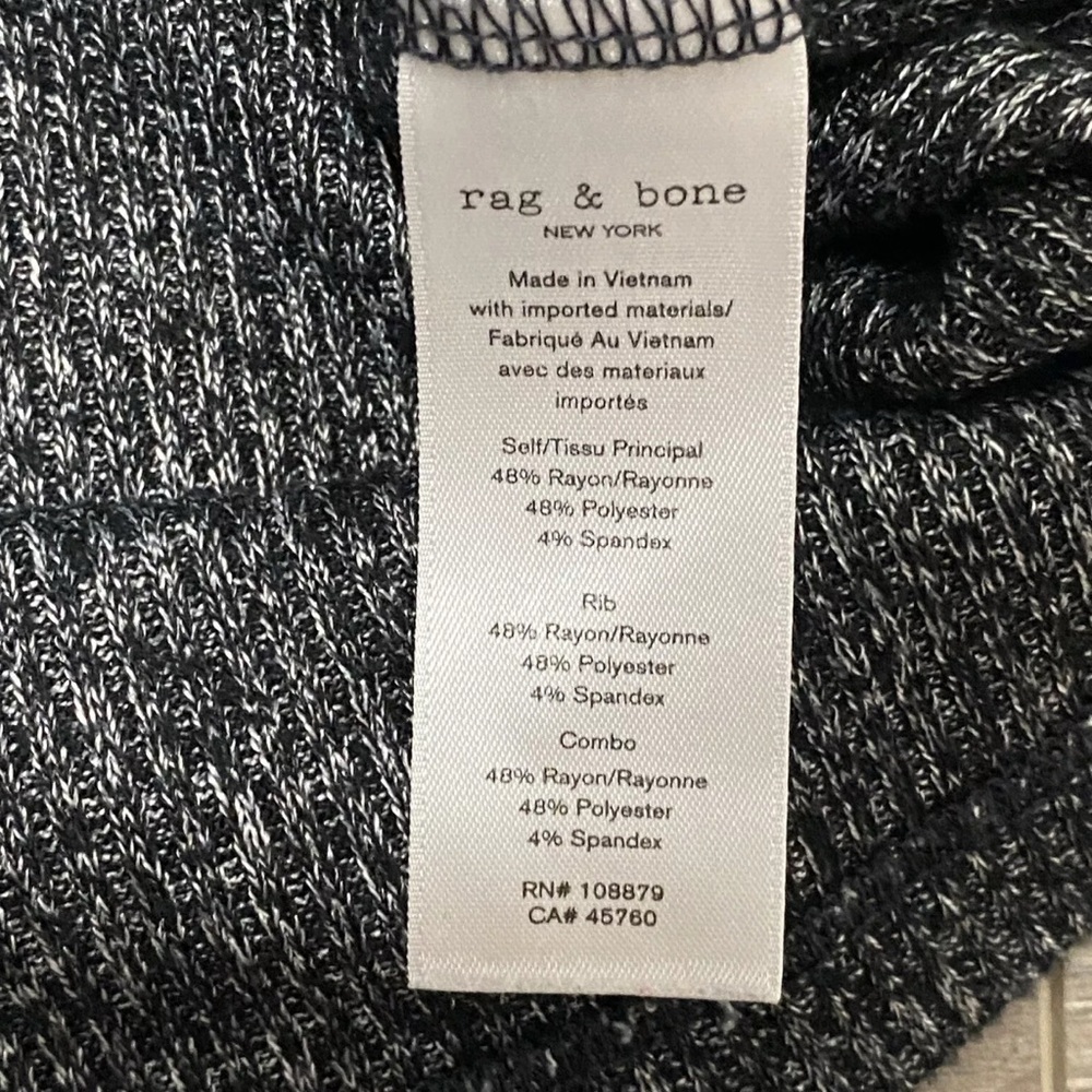 Rag & Bone Sweater Womens Medium Heather Gray V Neck Long Sleeve Rayon Polyester - Picture 8 of 8